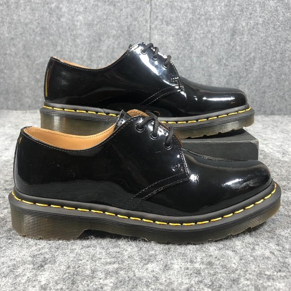 Dr. Martens 1461 Shoes Womens Size 7 Black Patent Leather Oxfords Casual - Picture 2 of 16